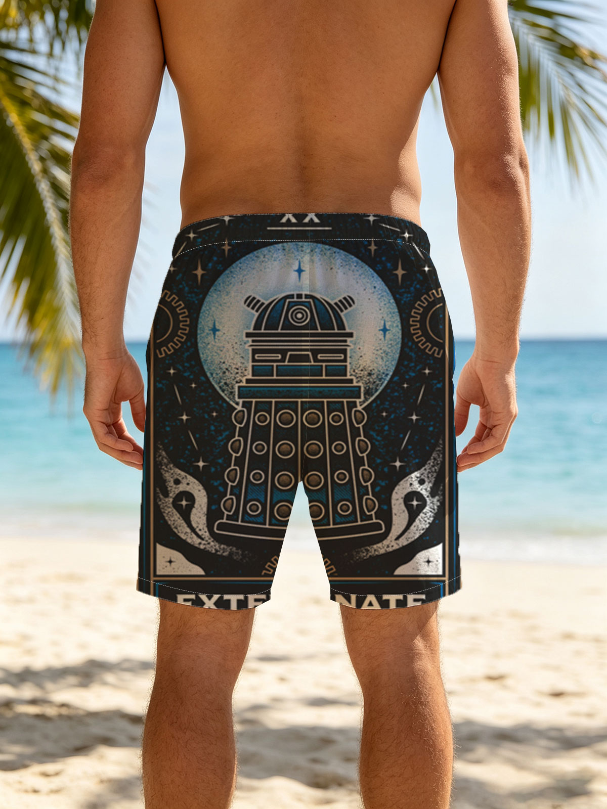 Dalek from Doctor Who: Exterminate -  Beach shorts