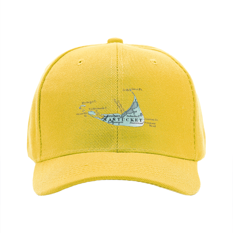 1pc New Baseball Cap with Nantucket Island Print and Text Design Unisex Adjustable Hat for Outdoor Activities Travel and Casual Wear Suitable for Adults and Teens