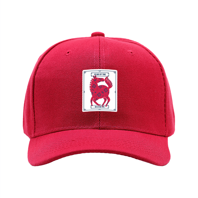 1pc New Baseball Cap Year of the Horse Print Design Unisex Adjustable Hat for Outdoor Activities and Casual Wear Suitable for Adults