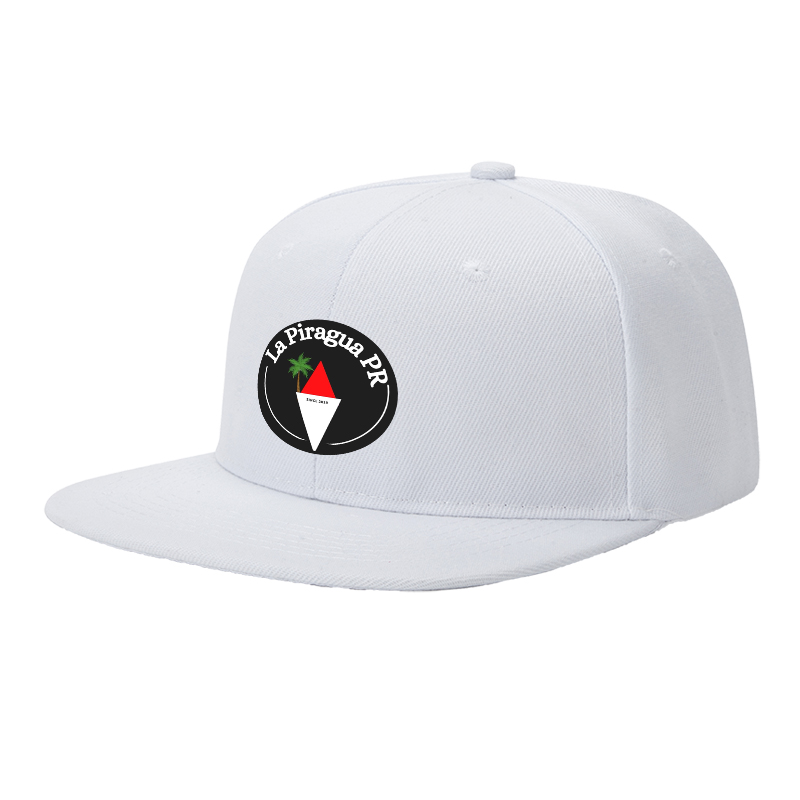 Flat Brim Baseball Cap La Piragua PR Logo Print Streetwear Underground Skate Style for Basketball Court Skate Park Urban Lifestyle Skaters Rappers Streetwear Enthusiasts Since 2019