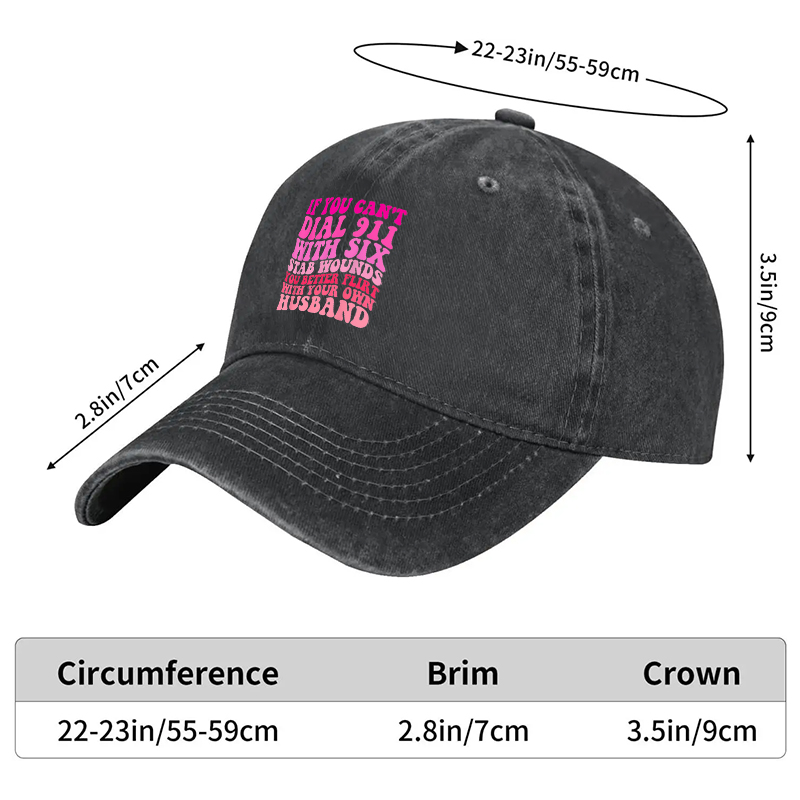 New Baseball Cap with Personal Stalker Dog Print and Funny Text 