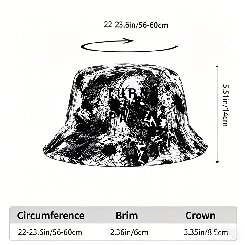Unisex Classic Graffiti Bucket Hat with 