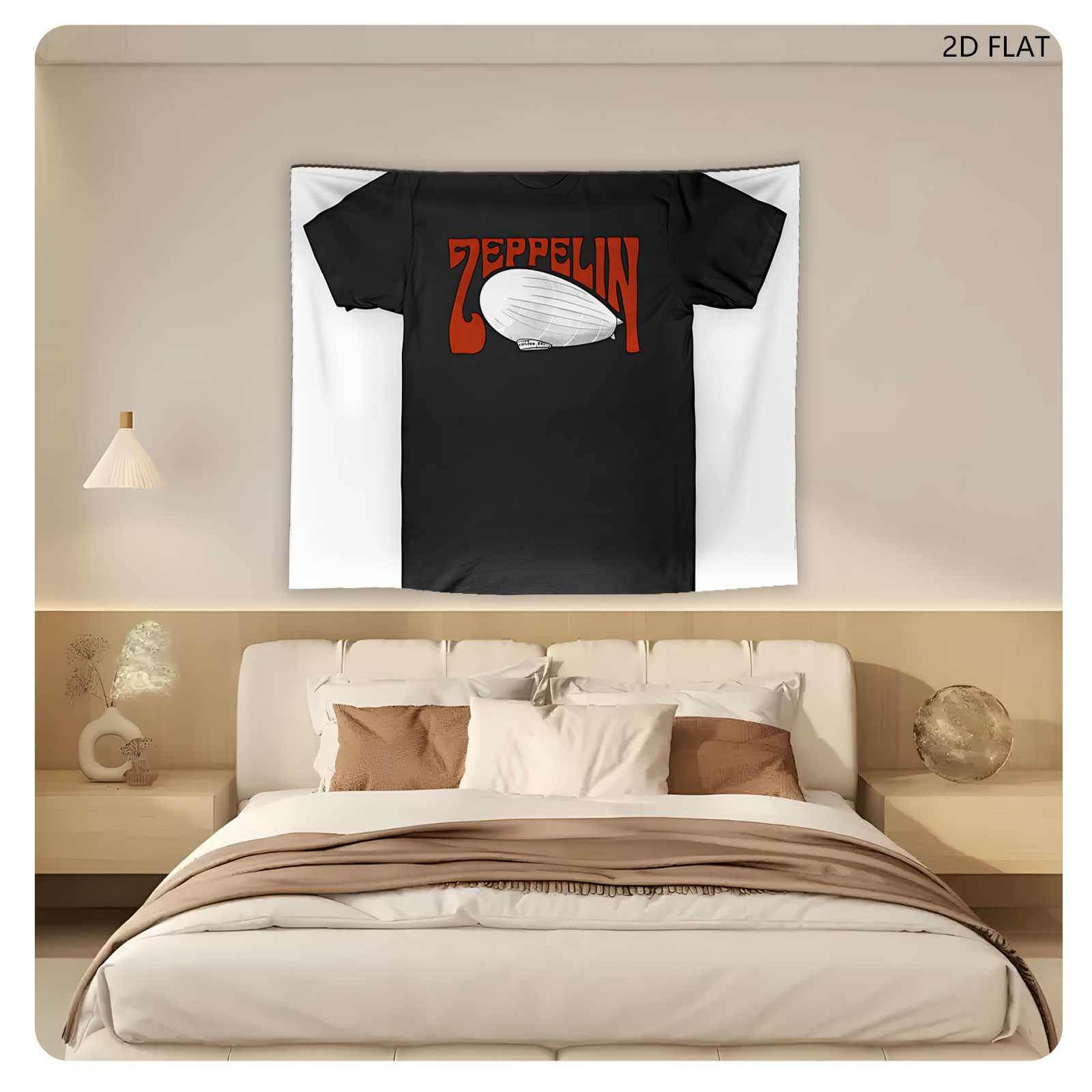 Led Zeppelin Airship Logo T-Shirt - Tapestry