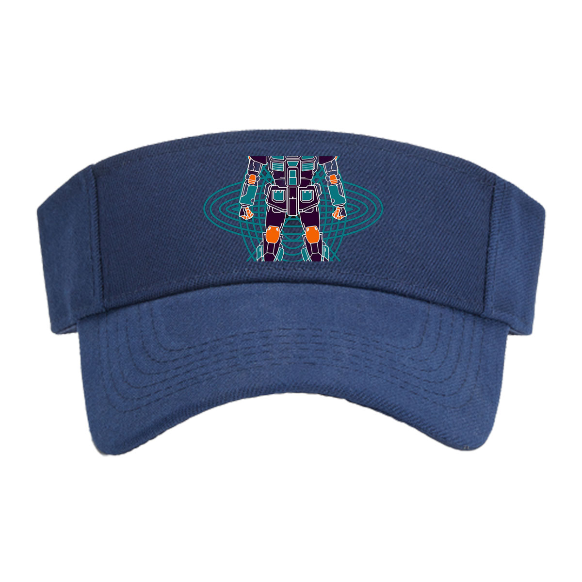 Gundam Warrior Robot with Chinese Characters and Geometric Design -  Visor cap