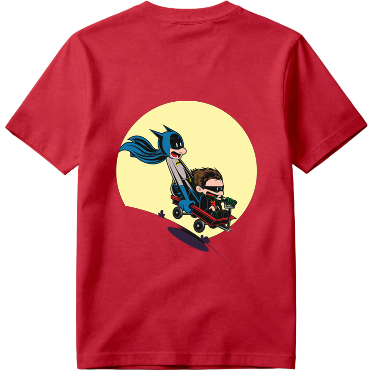 Batman and Robin in a Red Wagon - Tee