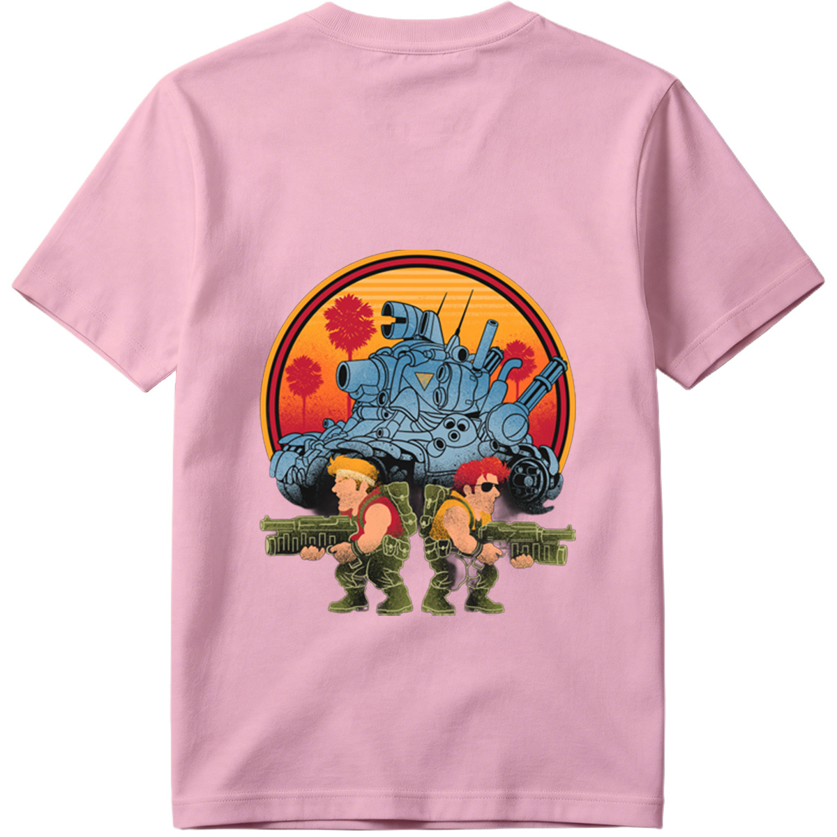 Double Dragon: Billy and Jimmy with Tank in Sunset - Tee