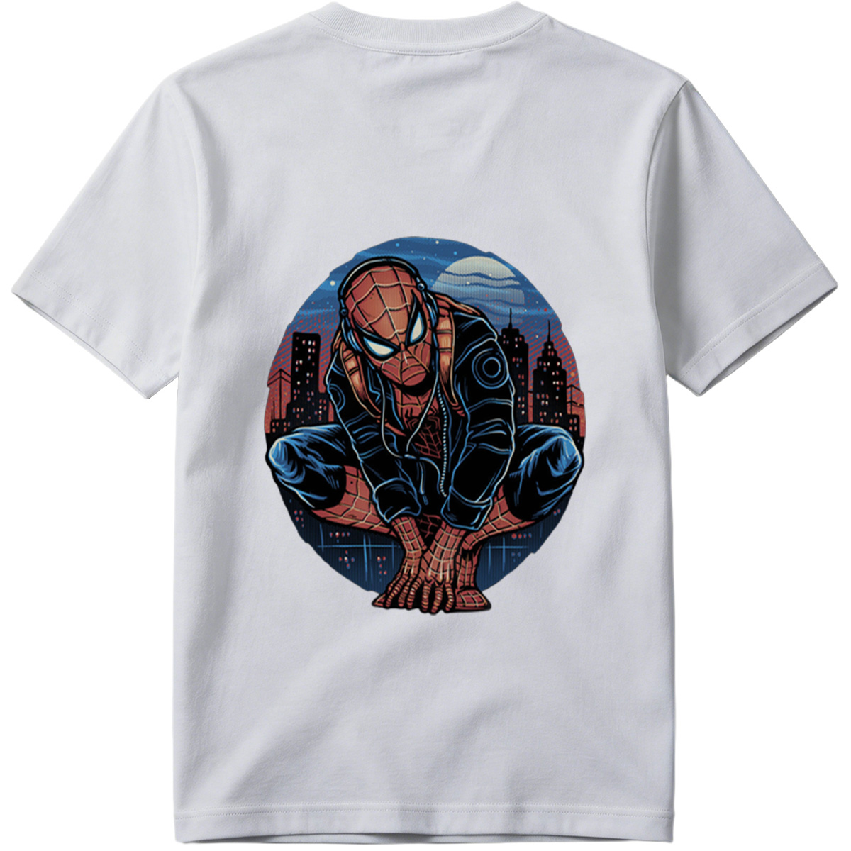Spider-Man in Urban Night Scene - Tee