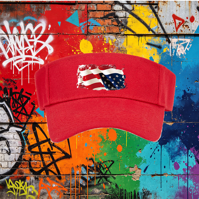 Unisex Classic Mesh Cap with USA Flag Print - Lightweight Breathable Sun Hat for Outdoor Activities, Ideal for Adults Seeking Patriotic Style and Comfort During Beach, Camping, or Travel Adventures