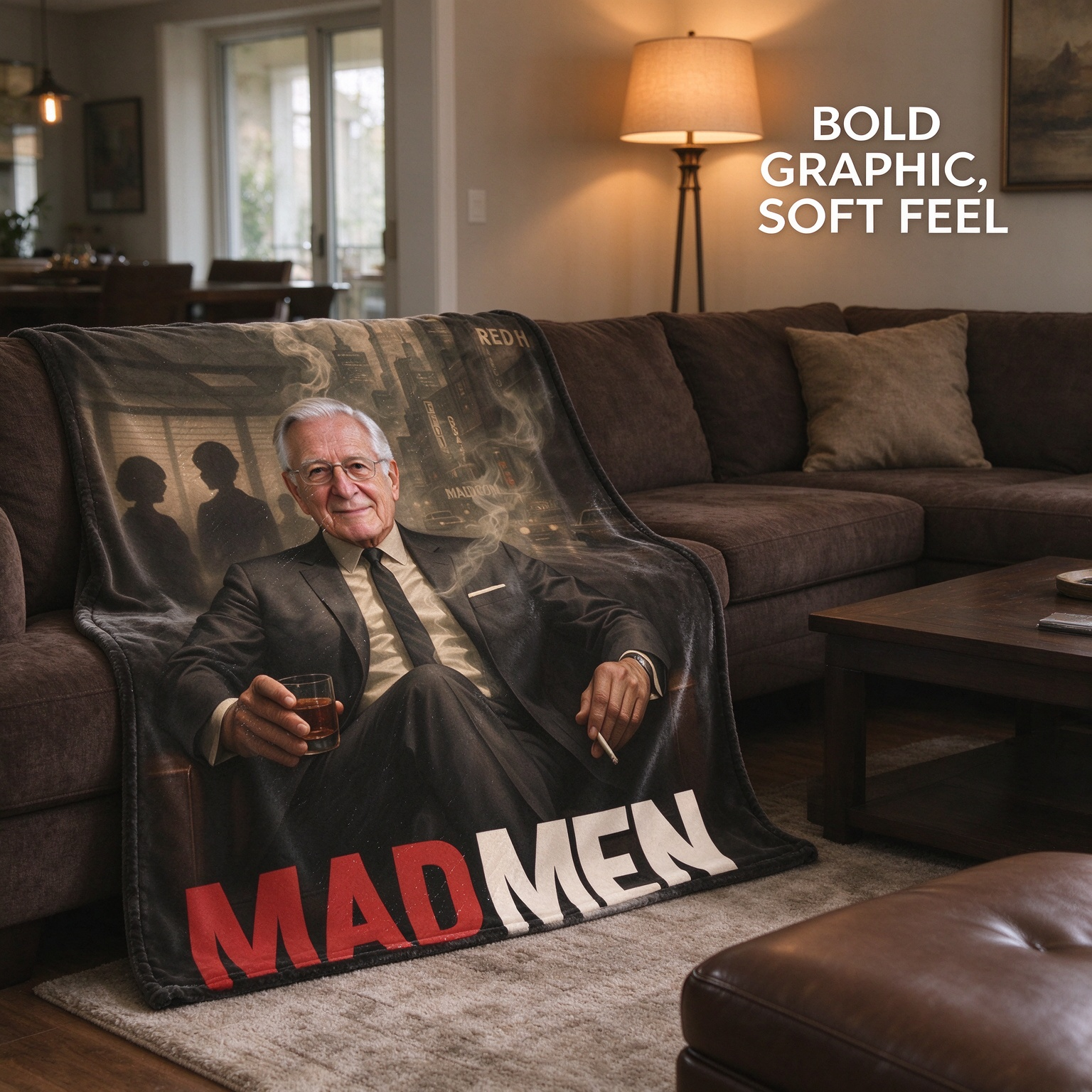Custom Portrait Photo Flannel Blanket, Ultra Soft Anti-Pilling Fleece Throw, Ideal Personalized Gift for Bed and Couch