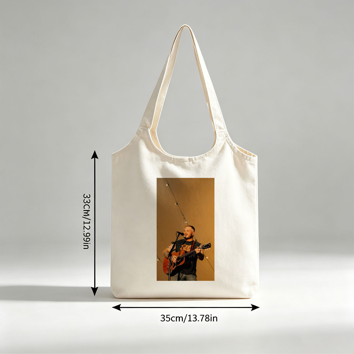 Brantley Gilbert Performing Live with Acoustic Guitar on Stage - Canvas shoulder bags/