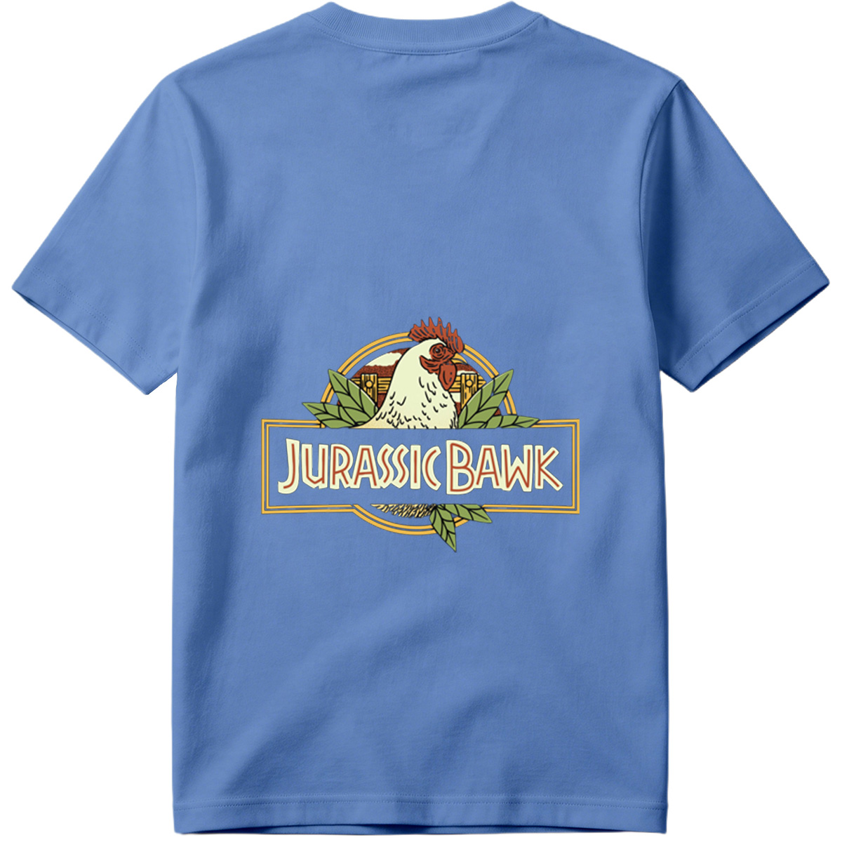 Jurassic Bawk - Chicken Logo Design - Tee