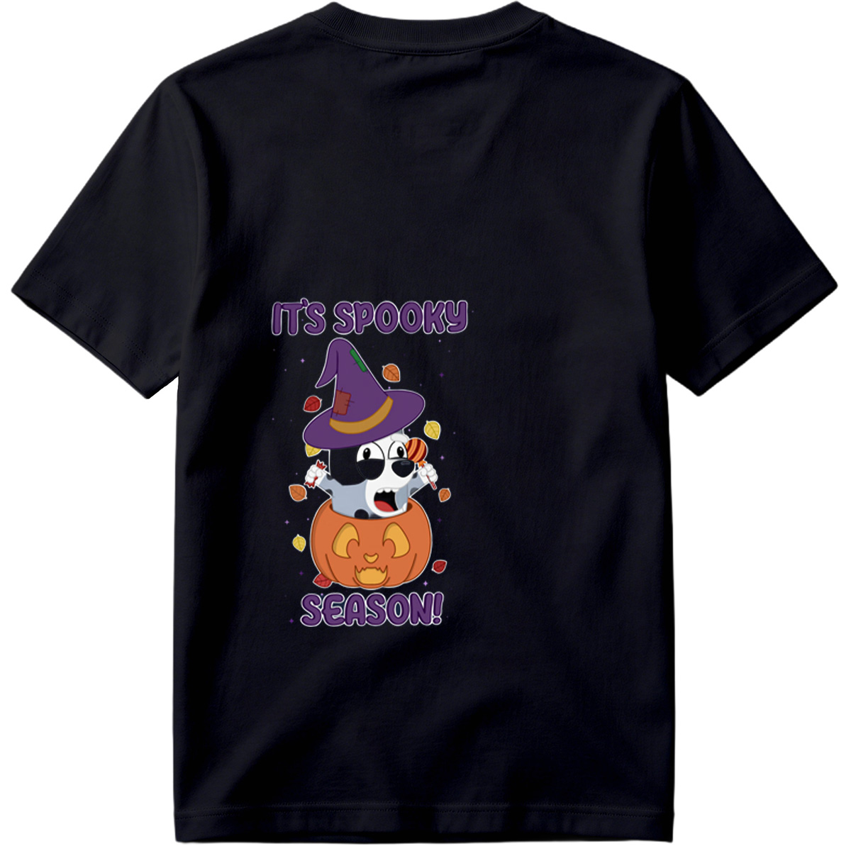 It's Spooky Season! - Dog in Witch Hat and Pumpkin - Tee