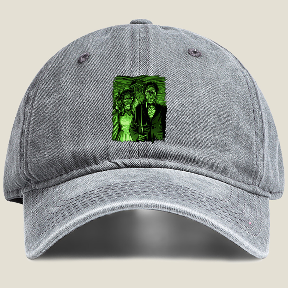 The Addams Family: Morticia and Gomez - Washed Denim - Baseball Cap