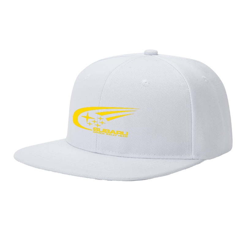 Flat Brim Baseball Cap Subaru World Rally Team Logo Print Streetwear Underground Skate Style for Basketball Court Skate Park Urban Riders Racers and Street Culture Enthusiasts