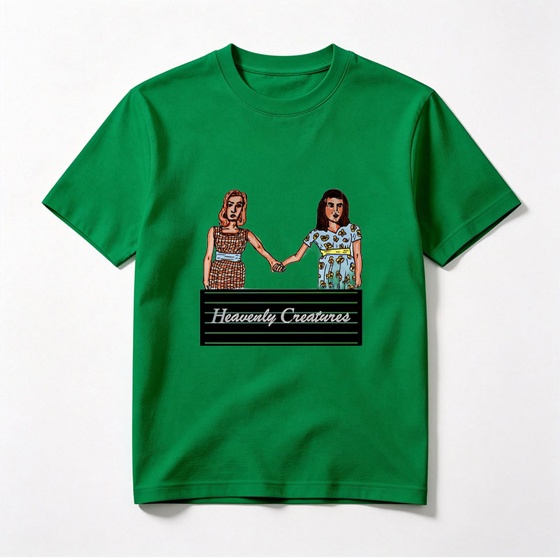 Heavenly Creatures: Two Women Holding Hands in Vintage Dresses - Tee