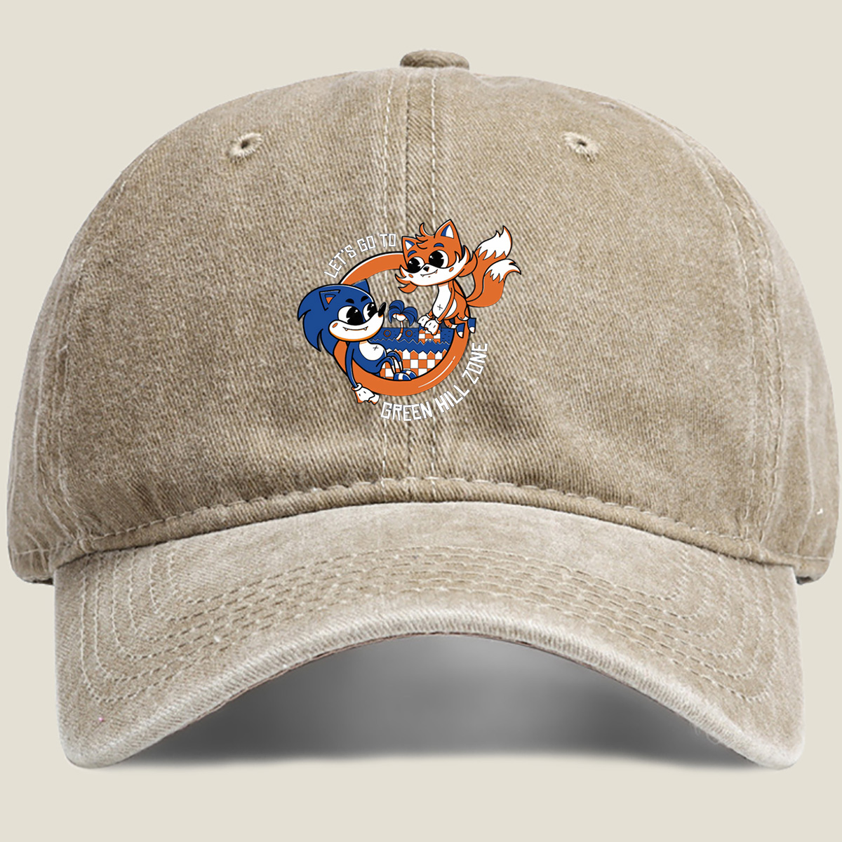 Sonic and Tails: Green Hill Zone Adventure - Washed Denim - Baseball Cap