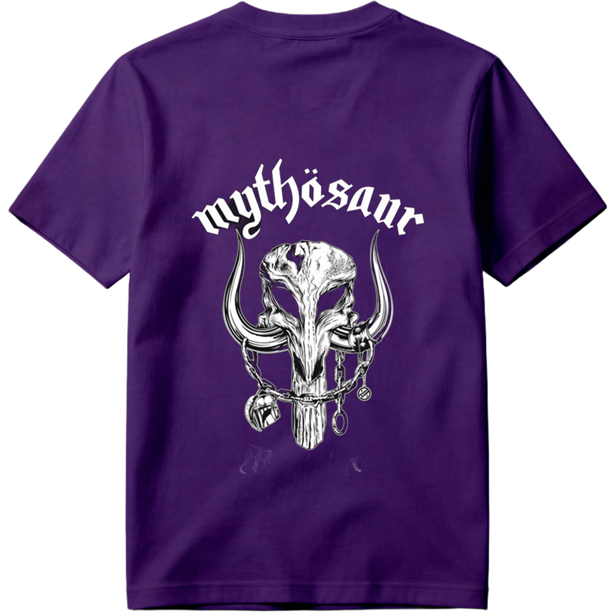 Mythosaur Skull with Chains and Helmets - Tee