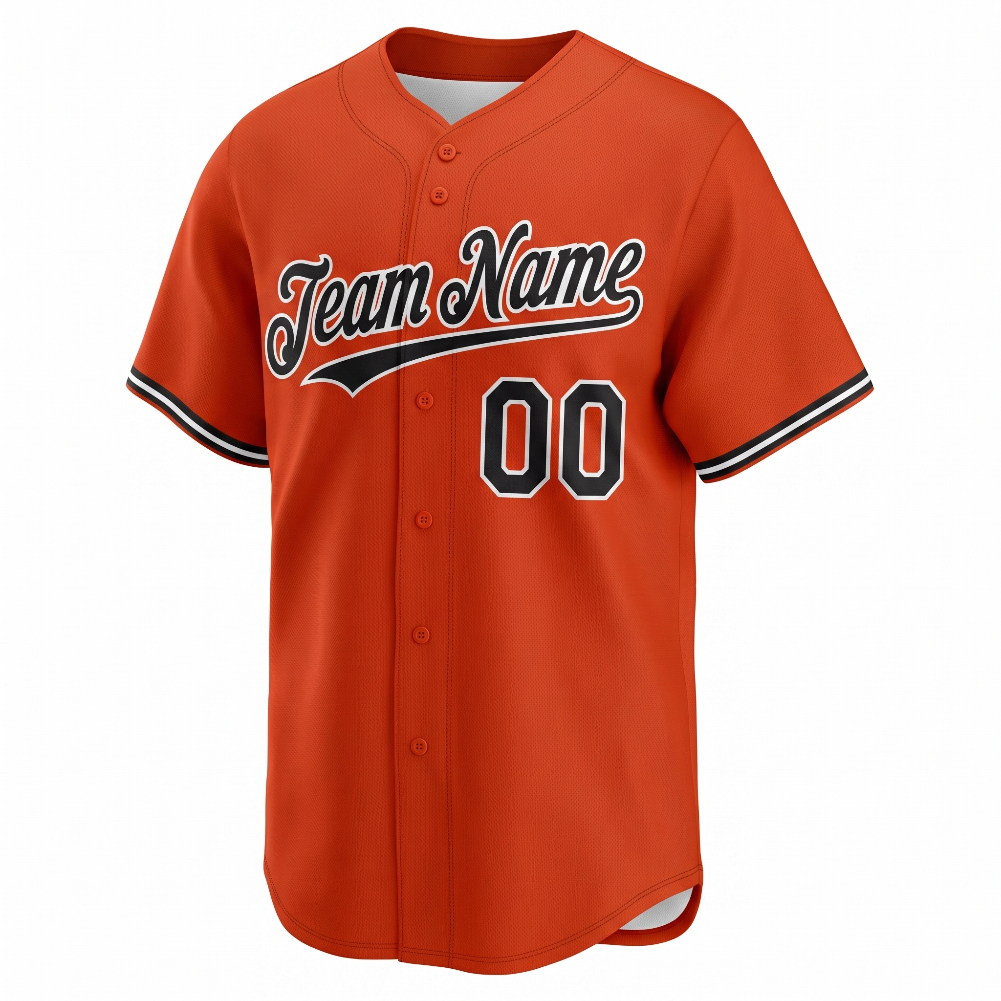 Custom Baltimore City Style Baseball Jersey Full Button Moisture Wicking Polyester For Men And Youth