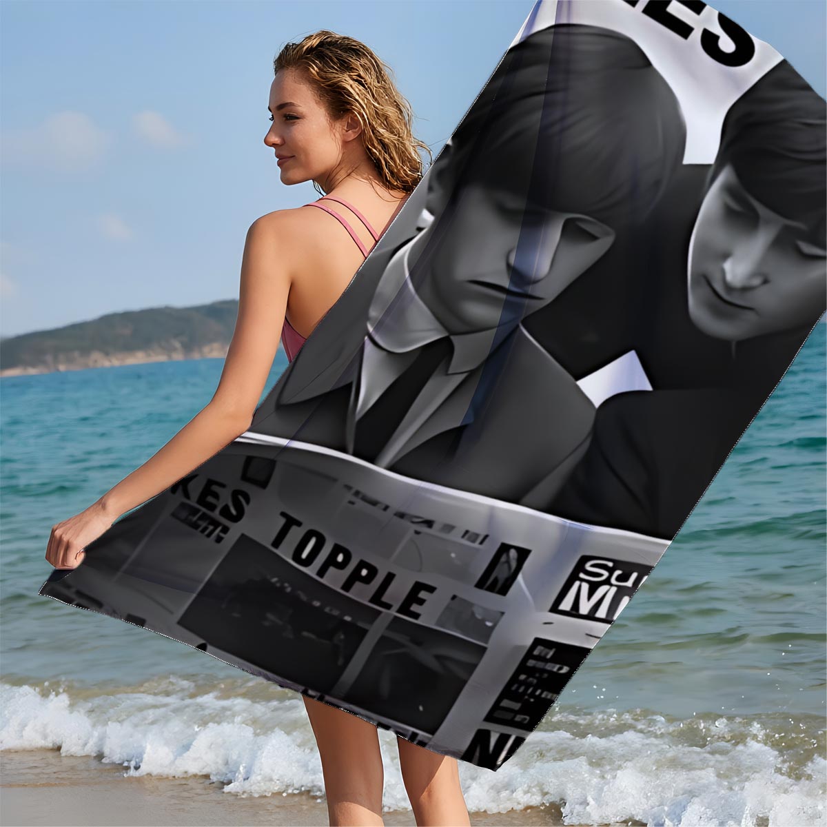 The Beatles Reading Sunday Mirror Newspaper - Beach towels