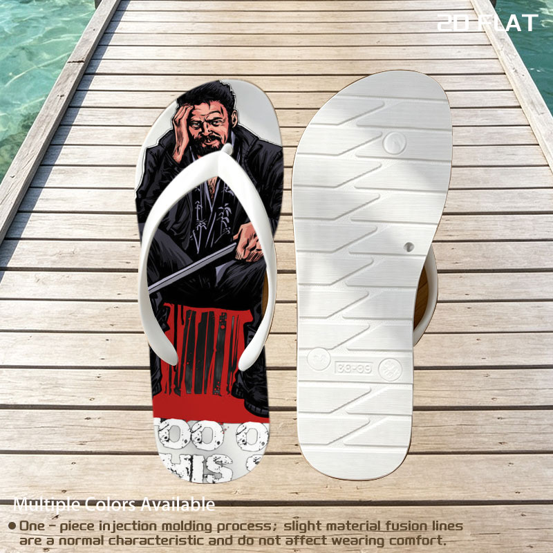 I'm Too Old For This Shit - Man with Cane on Stool -  flip-flops
