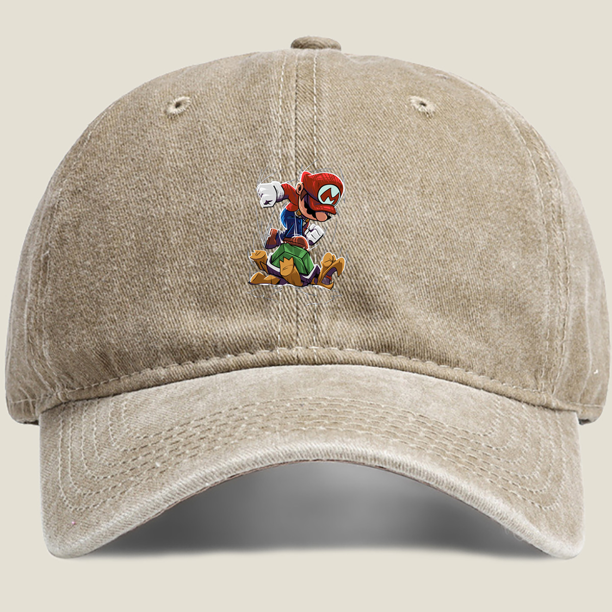 Mario vs Bowser: Clash of the Titans - Washed Denim - Baseball Cap