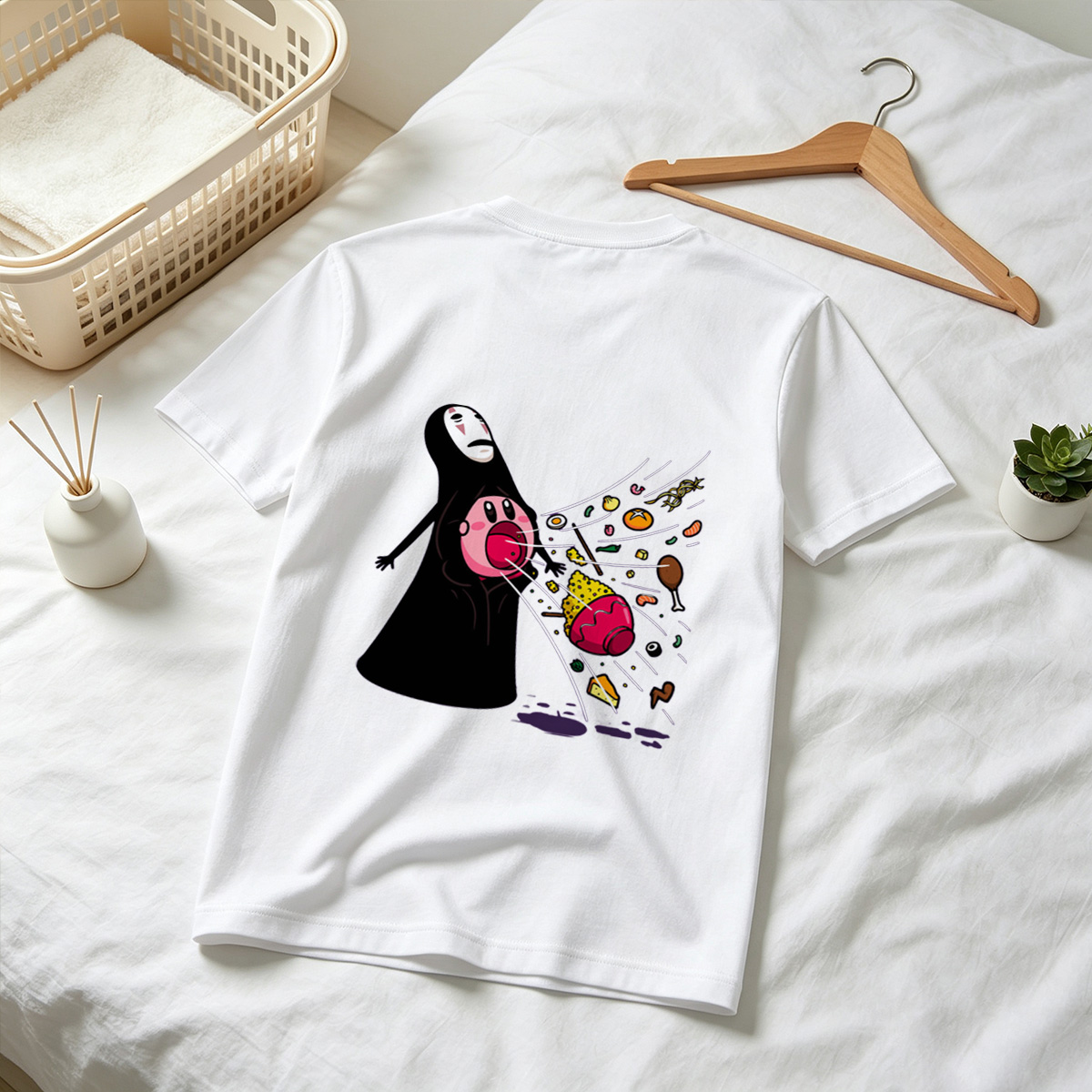 No-Face and Kirby: Food Explosion - Tee