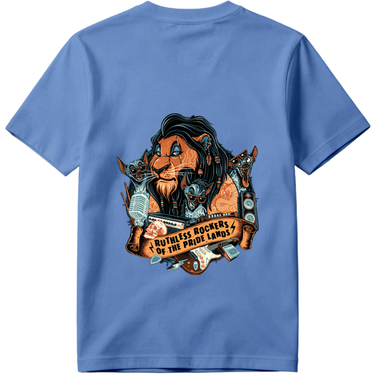 Ruthless Rockers of the Pride Lands: Lion, Hyena, and Meerkat Band - Tee