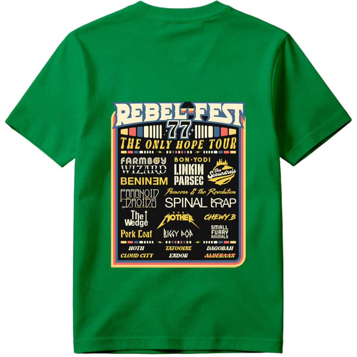 Rebel-Fest 77: The Only Hope Tour Featuring Star Wars Characters and Bands - Tee