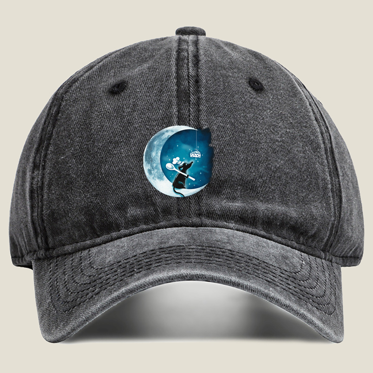 Mickey Mouse and the Moonlight Cheese Dream - Washed Denim - Baseball Cap