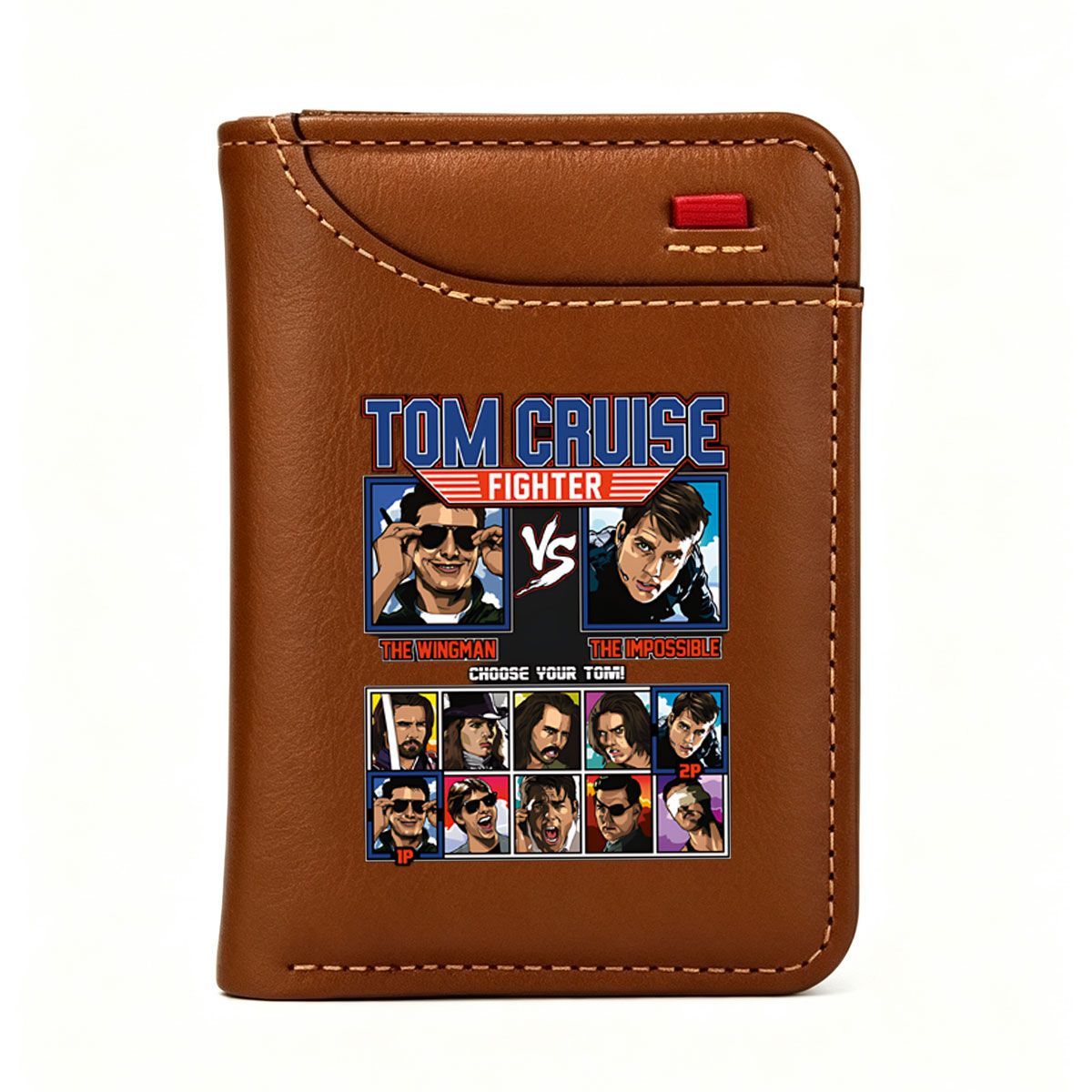 Tom Cruise Fighter: The Wingman vs The Impossible - Choose Your Tom! - Vertical Style Wallet