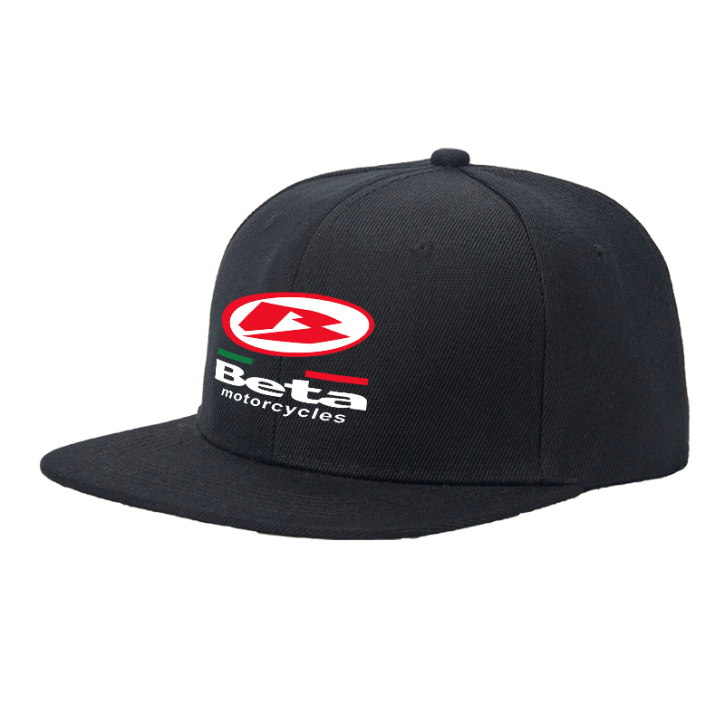 Flat Brim Baseball Cap Beta Motorcycles Logo Print Streetwear Underground Skate Style for Bike Riders and Urban Explorers