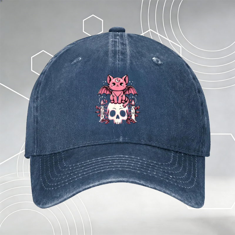 New Baseball Cap with Cute Cat and 