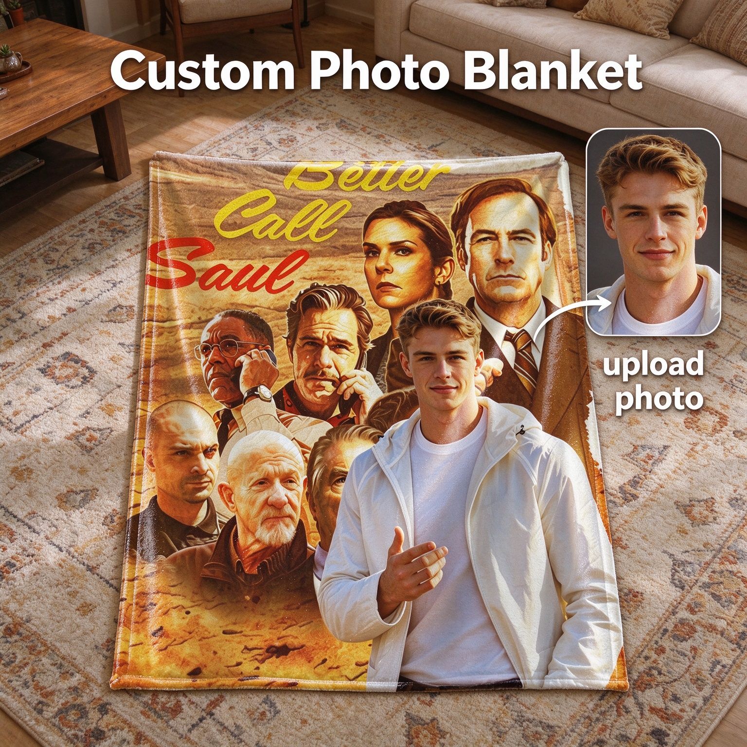 Custom Photo Collage Flannel Throw Blanket Personalized Face Portrait Velvet Fleece Warm Couch Bed Cover Ideal Gift for