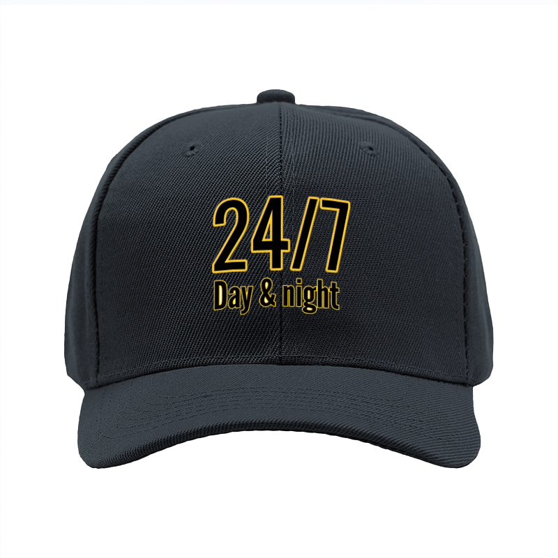 1pc New Baseball Cap with 24/7 Day & Night Print Unisex Adjustable Hat for Outdoor Activities and Daily Wear Suitable for Adults and Teens