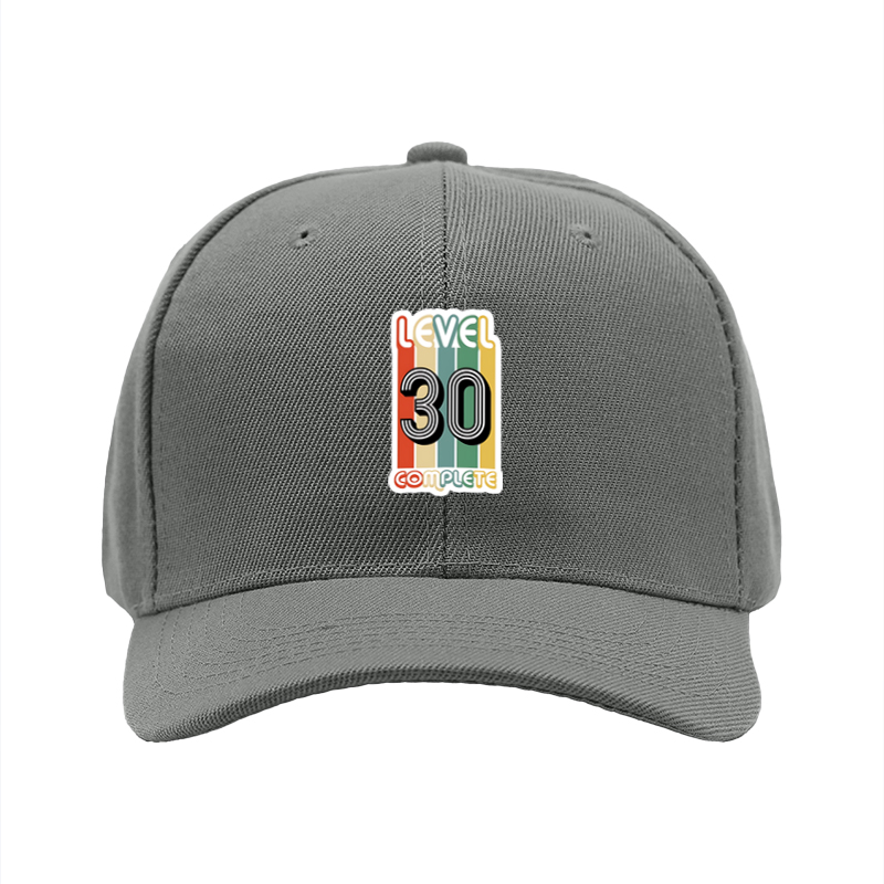 1pc New Baseball Cap Level 30 Complete Retro Print Unisex Adjustable Hat for Outdoor Activities and Casual Wear Adults Fashion Statement Cap