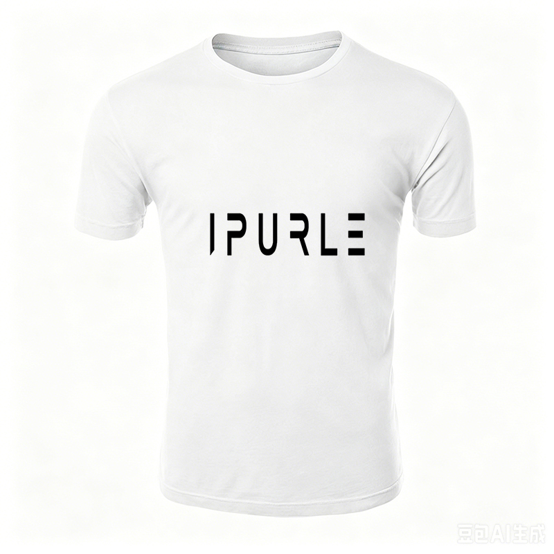 Unisex Classic T-Shirt with Purple Outline Typography Design - Casual Everyday Wear for Men and Women, Perfect for Urban Lifestyle and Streetwear Enthusiasts