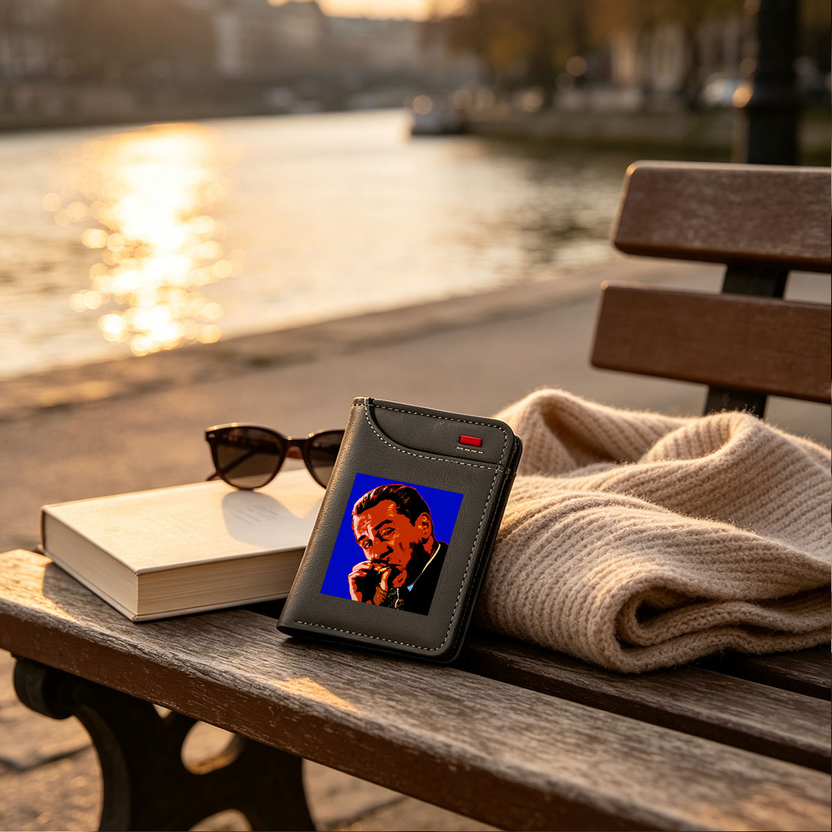 Thinker in Suit: Portrait of a Contemplative Man - Vertical Style Wallet