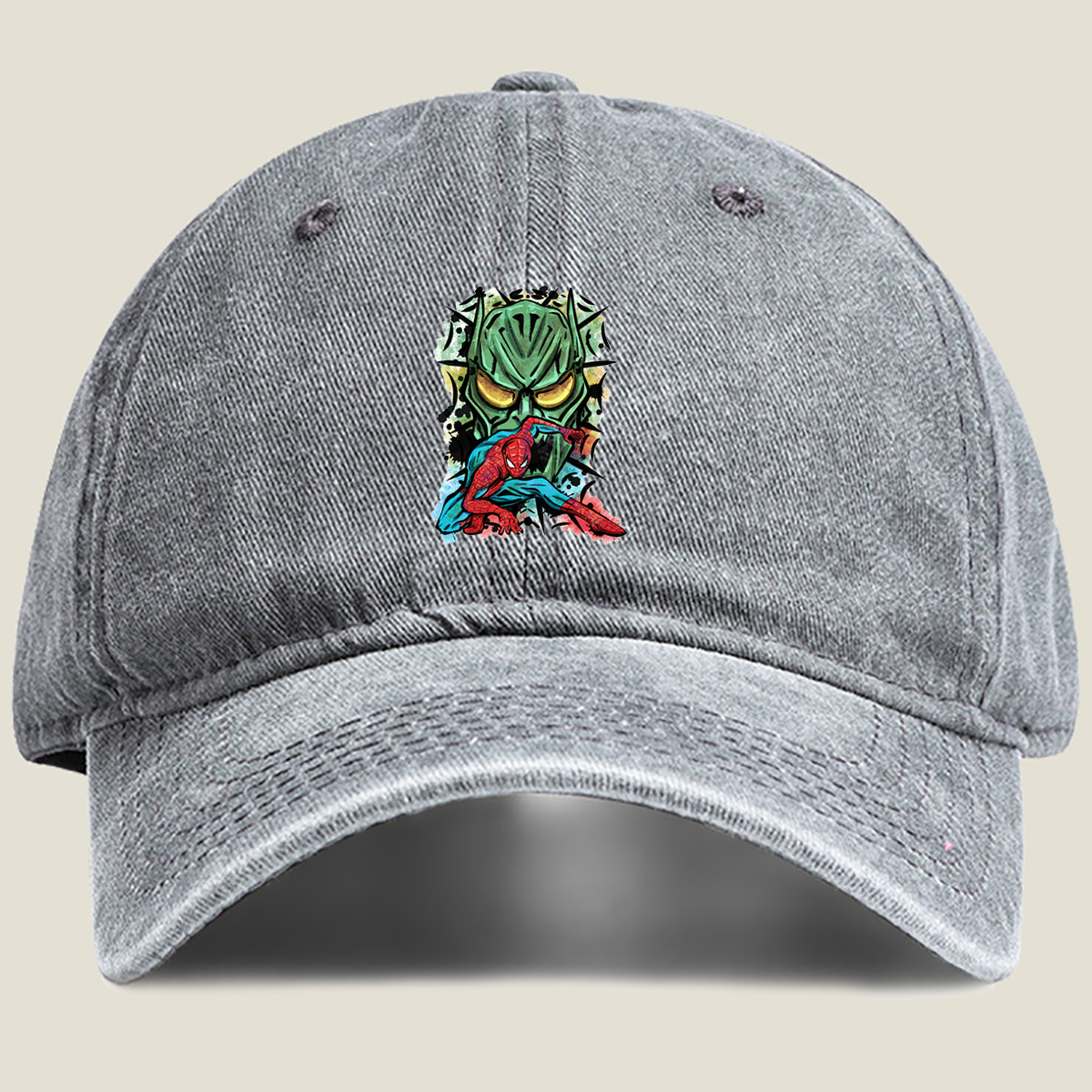Spider-Man vs Green Goblin - Washed Denim - Baseball Cap