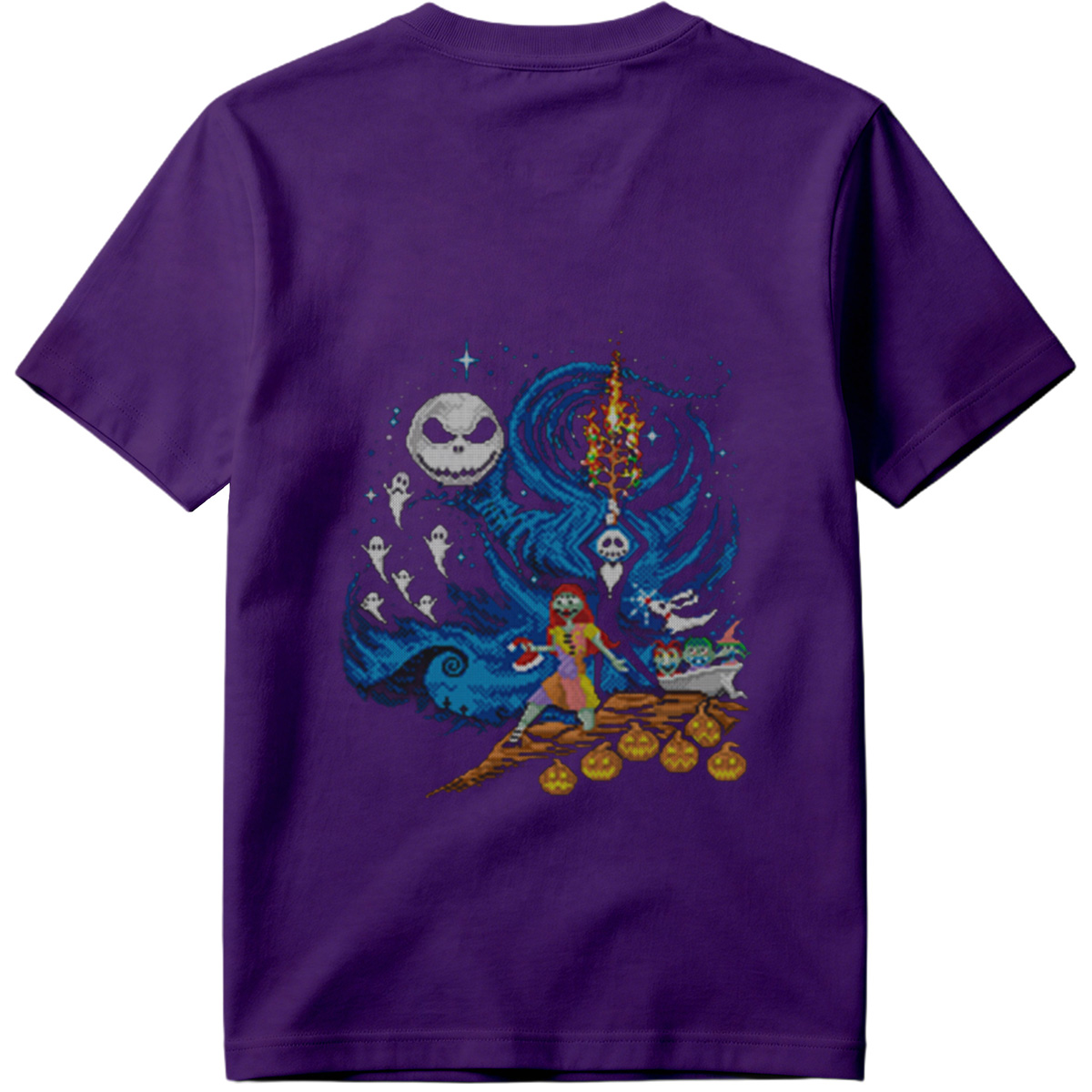 The Nightmare Before Christmas: Jack Skellington and Sally in a Magical Night Scene - Tee