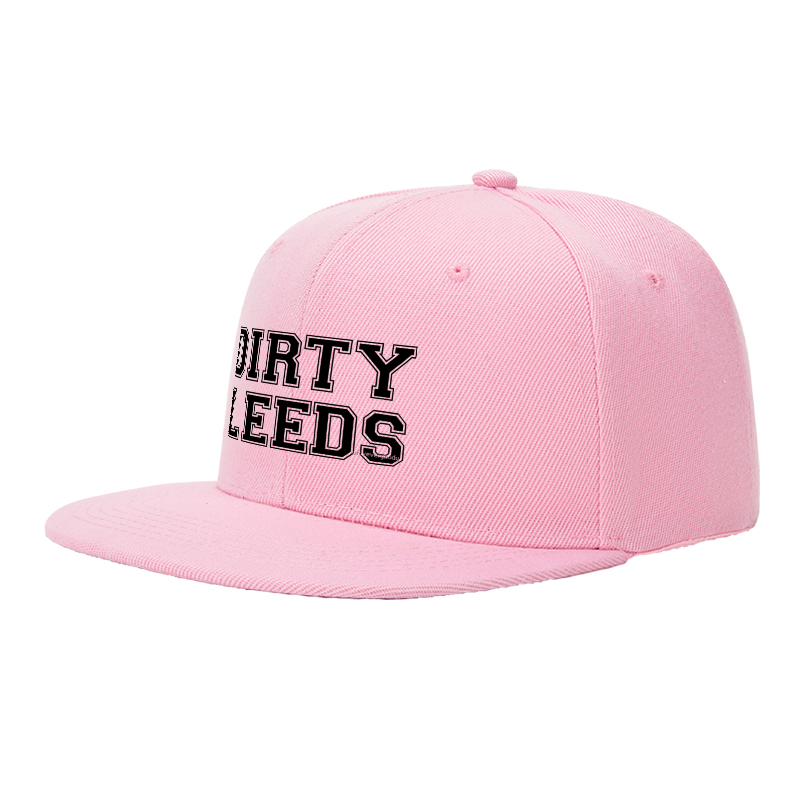 Flat Brim Baseball Cap Dirty Leeds Outline Print Streetwear Underground Skate Style for Basketball Court Skate Park Urban Lifestyle Skaters Rappers Streetwear Enthusiasts