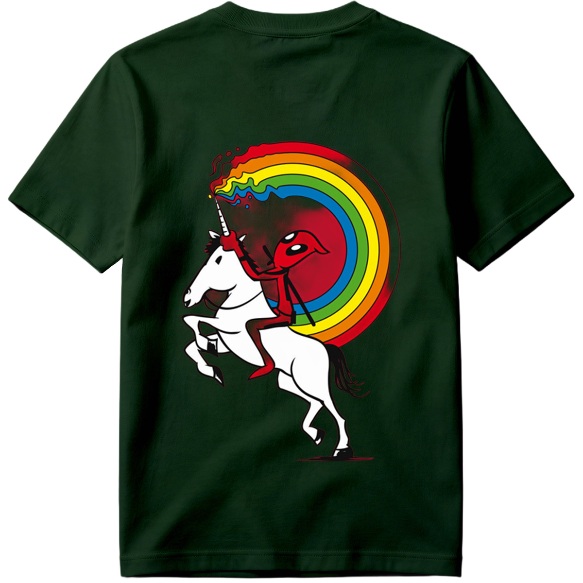 Unicorn Rider with Rainbow Trail - Tee