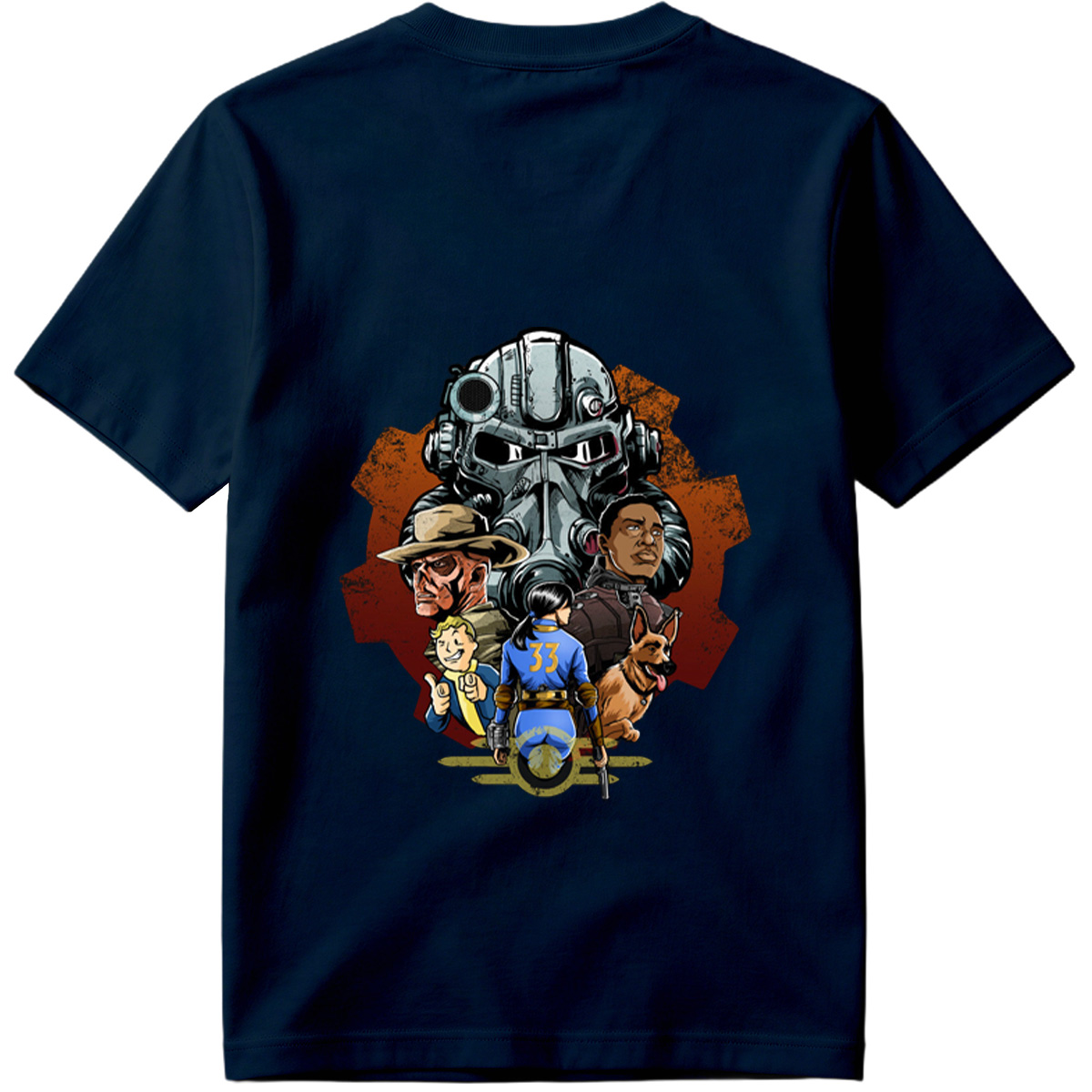 Fallout: Vault Boy, Vault Dweller, Dogmeat, and Brotherhood of Steel - Tee
