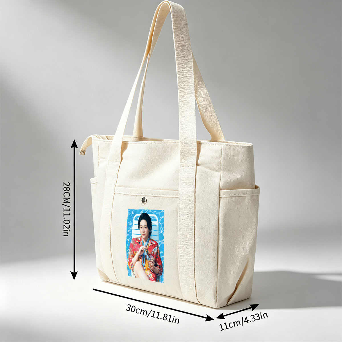 Kazuma Komatsu Relaxing by the Pool in Vibrant Summer Outfit - Multi-pocket bags