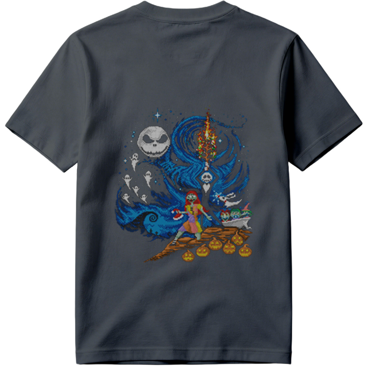 The Nightmare Before Christmas: Jack Skellington and Sally in a Magical Night Scene - Tee