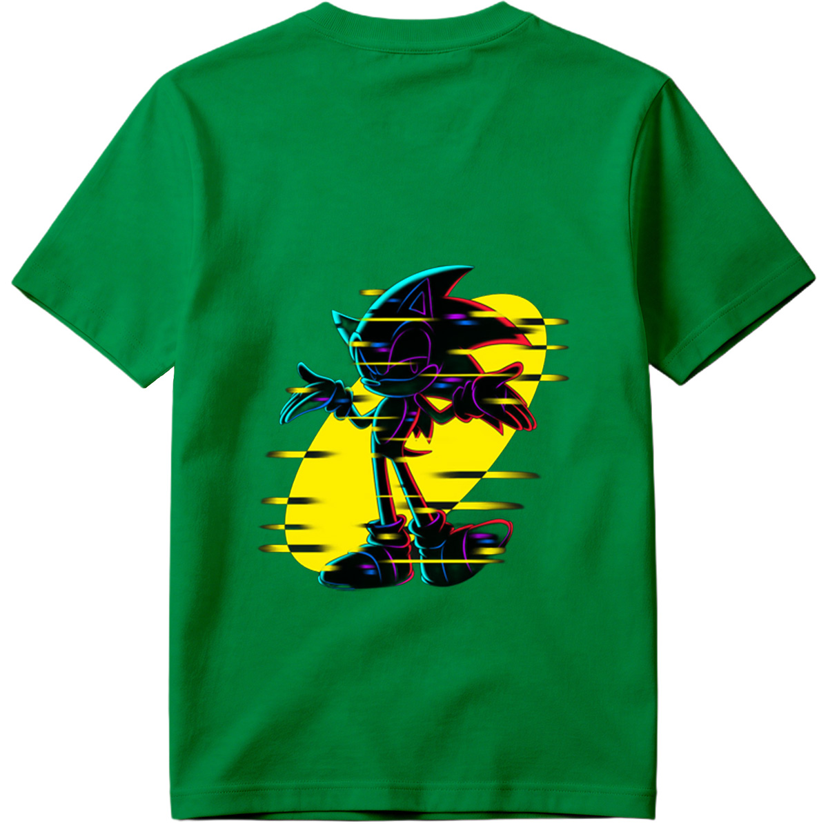 Sonic the Hedgehog: Neon Glitch Art - Tee