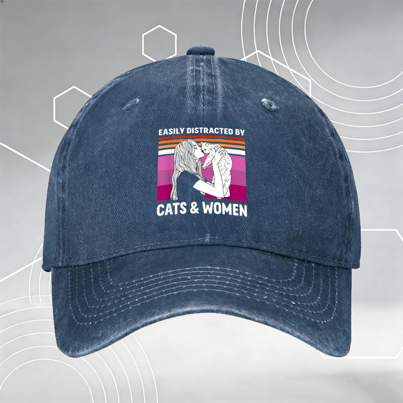 New Gothic Style Baseball Cap with Cute Cartoon Print and 