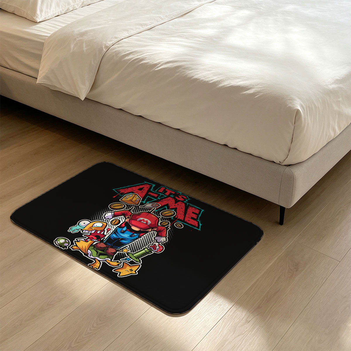 Mario, Coins, Star, Goomba, Koopa, and Power-Up Elements in 