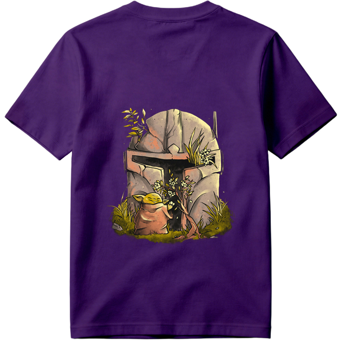 Yoda and Mandalorian Helmet Garden - Tee
