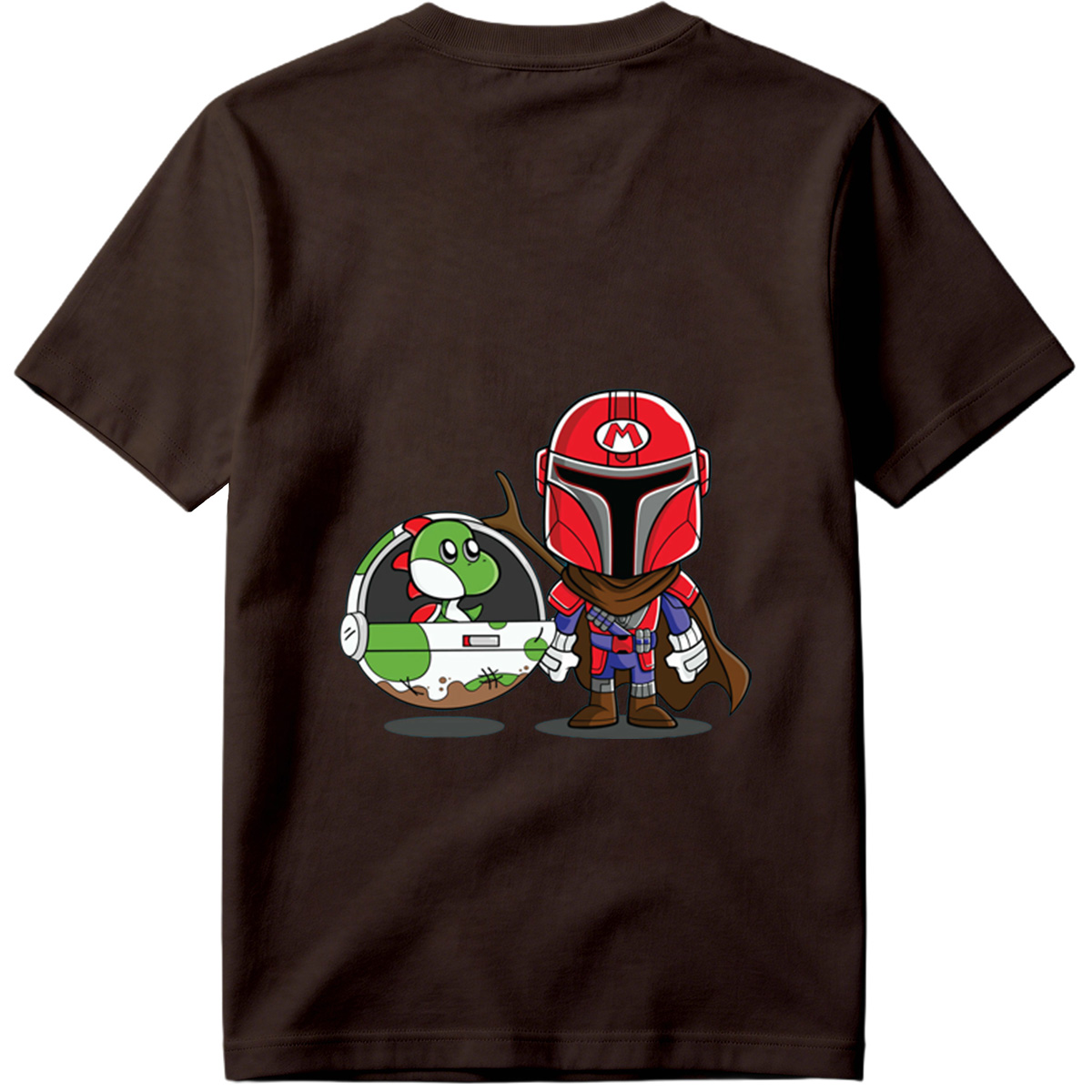 Mario Mandalorian with Yoshi in Space Pod - Tee