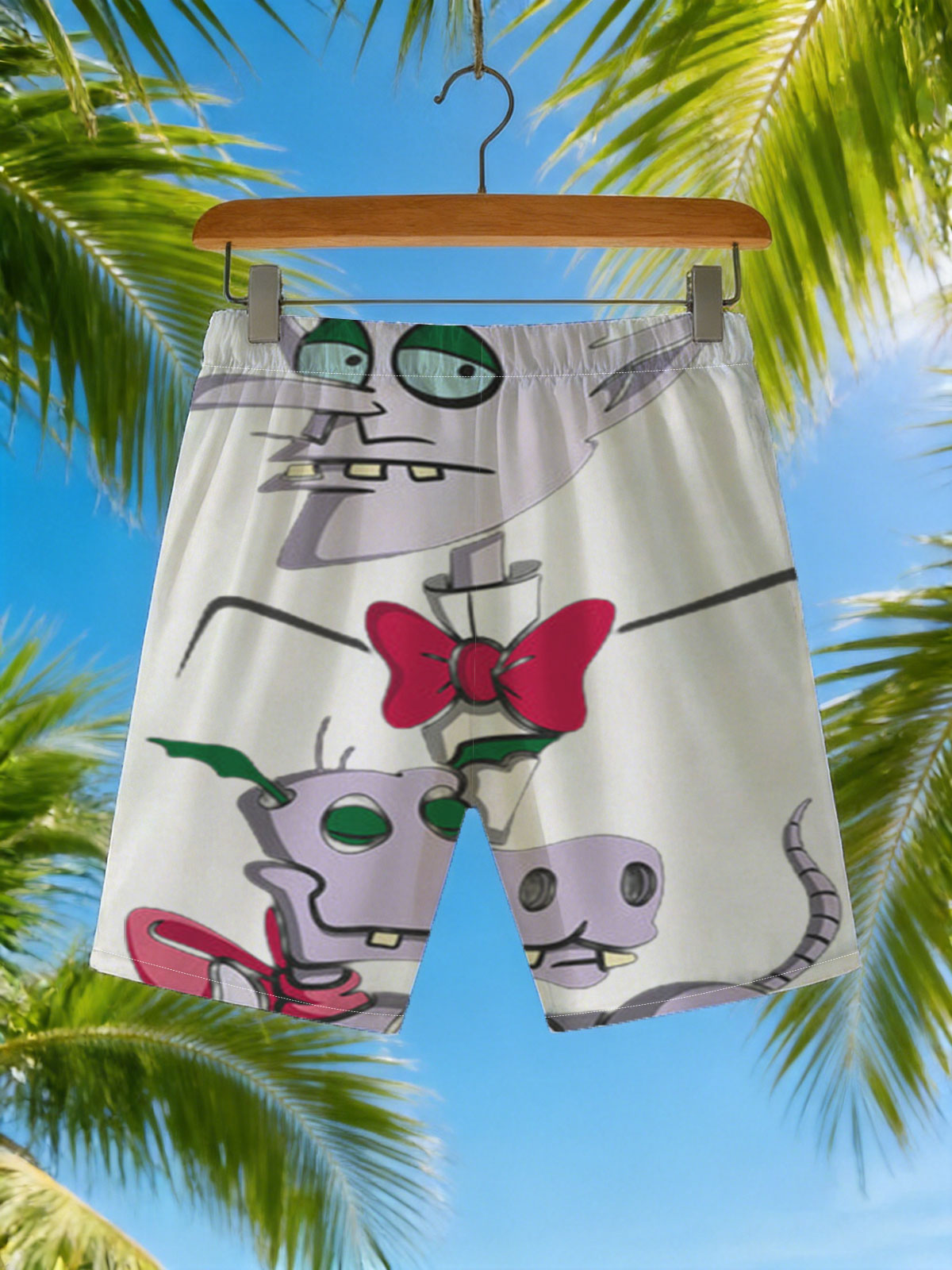 Squidward and Squidward's Pet in Formal Attire -  Beach shorts